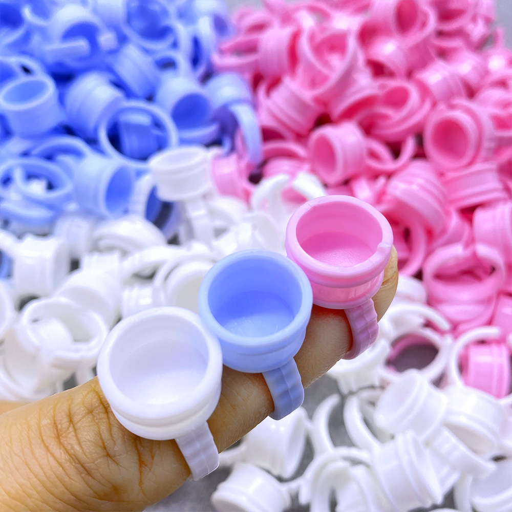 Body Jewelry Tattoo - 100 Stuks Wegwerp Lijm Ring Cup