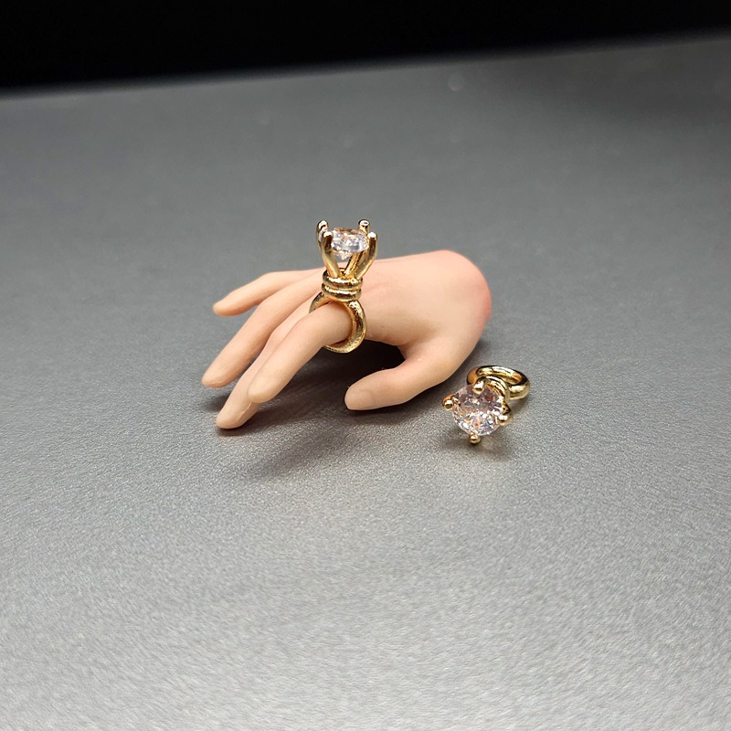 Body Jewelry Real Diamonds - 1/3 Schaal Mini Sieraden Diamanten Ring