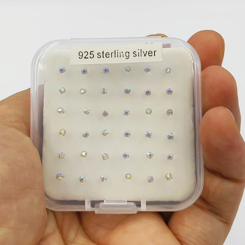 Body Jewelry Jewelry Box - 925 Sterling zilveren neus stud 2.0mm