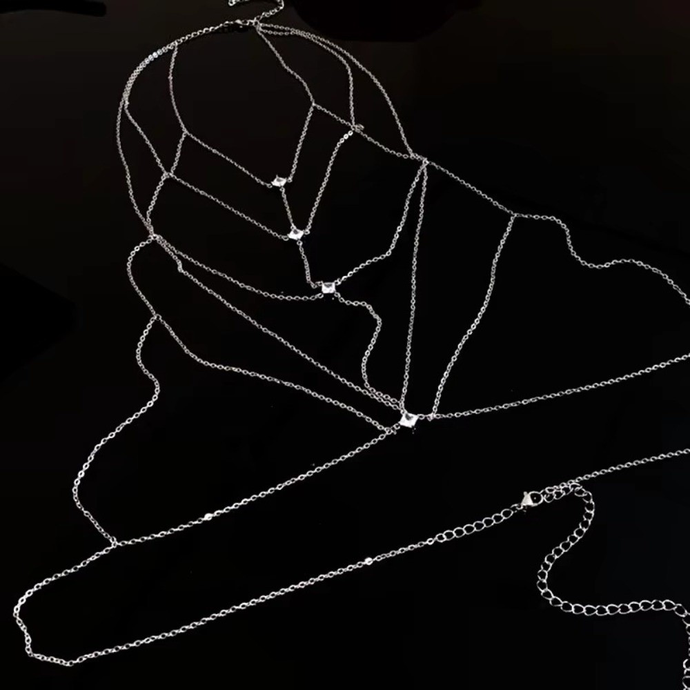 Body Jewelry Unique - Lichaamssieraden Glitter Strass Borstketting Meerlaags Sexy