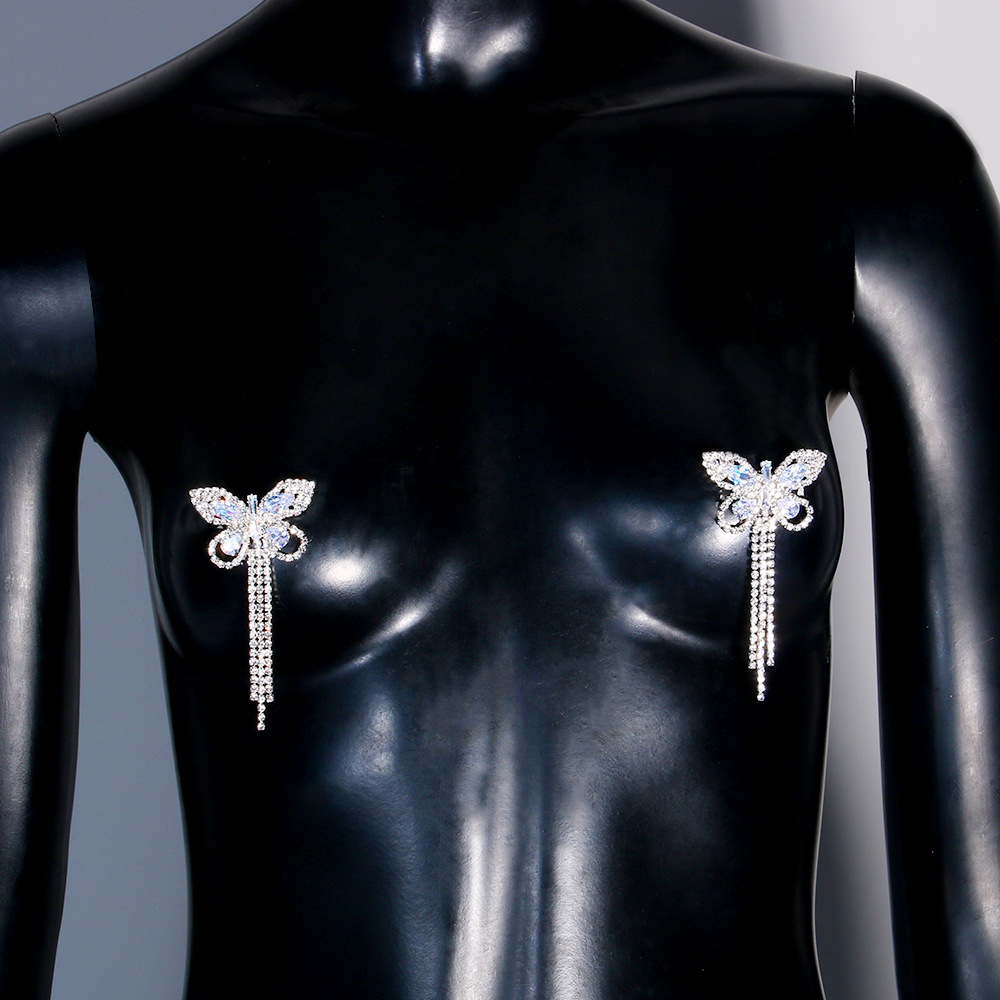 Sexy Strass Vlinder Kwastje Te - Body Jewelry Nipple Chain recensie en prijs