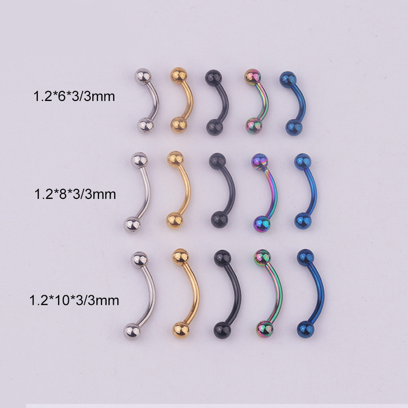 5 stks/partij 16G 316L Rvs Geb - Body Jewelry Eyebrow recensie en prijs
