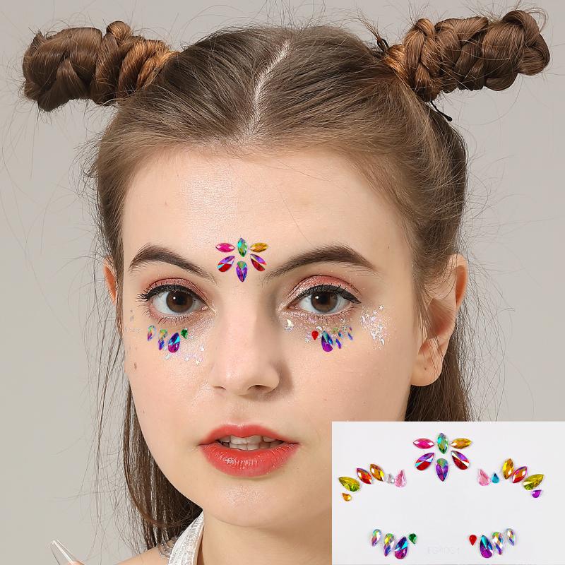 3D Eye Face Strass Stickers Gl - Body Jewelry Eyebrow recensie en prijs