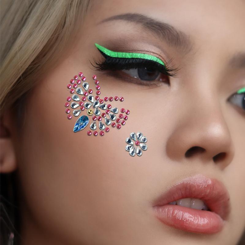 3D Eye Face Strass Stickers Gl - Body Jewelry Eyebrow recensie en prijs
