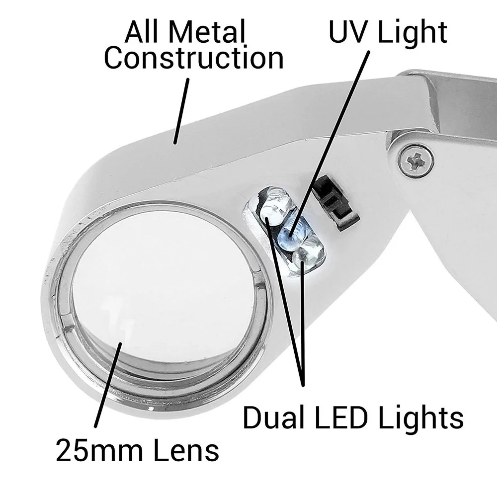 40X verlichte juweliersloep me - Body Jewelry Repair recensie en prijs