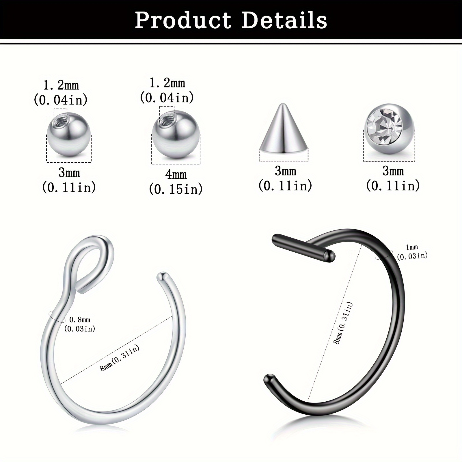 Nep-piercings, nep-lipring, ne - Body Jewelry Eyebrow recensie en prijs