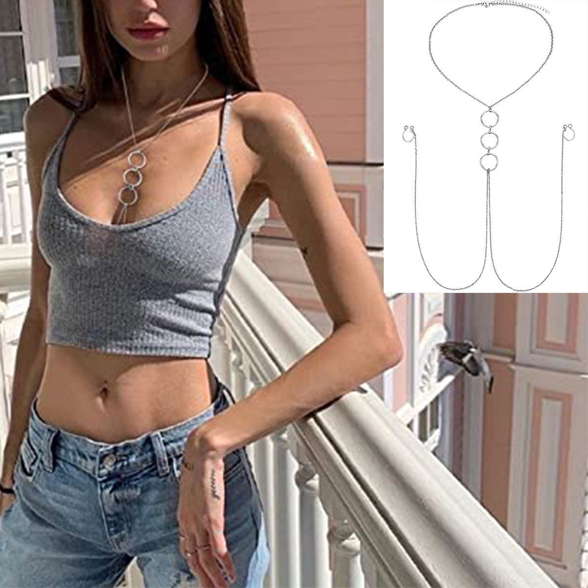Heren Roestvrij Staal Nep Tepe - Body Jewelry Nipple Chain recensie en prijs