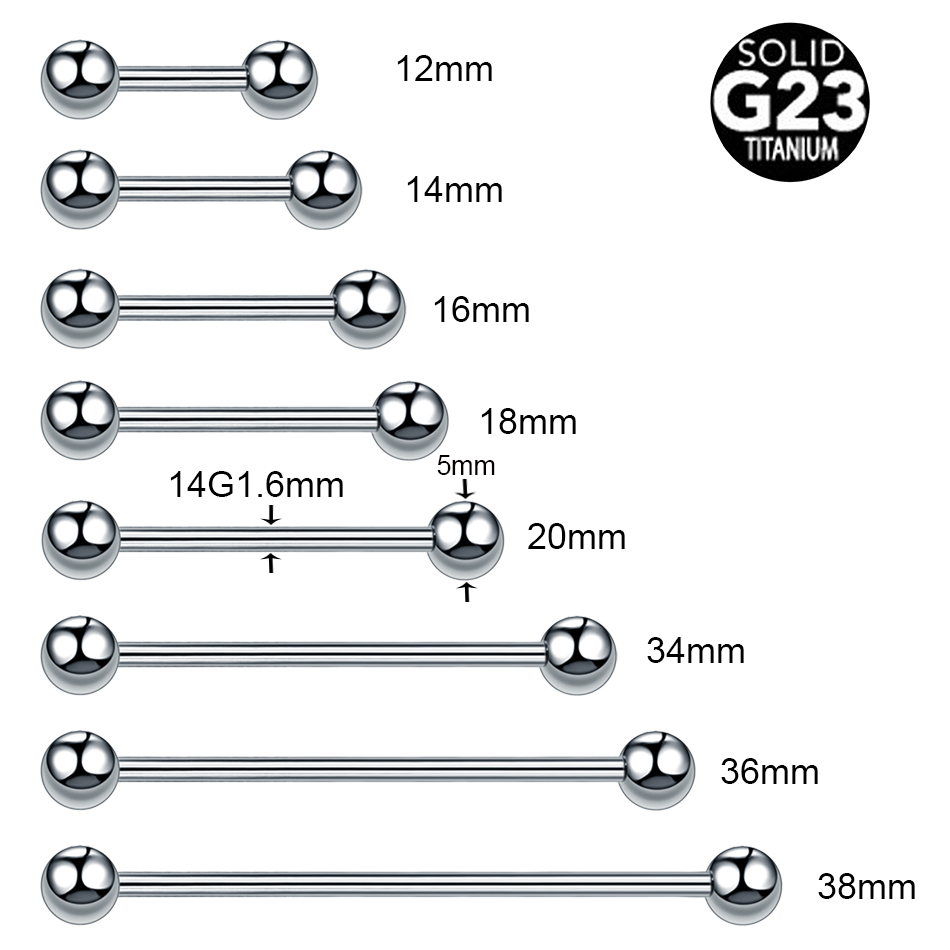 1/5PCS Titanium Externe Draad  - Industrial Barbell Long recensie en prijs