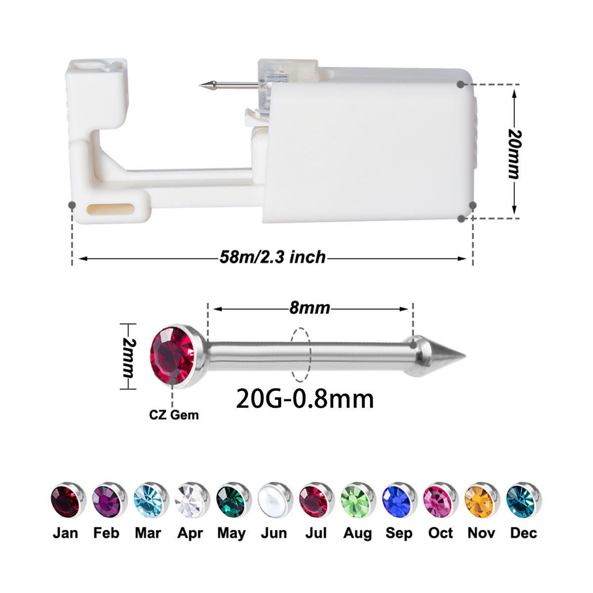 24 stuks/doos wegwerp neuspier - Body Jewelry Jewelry Box recensie en prijs