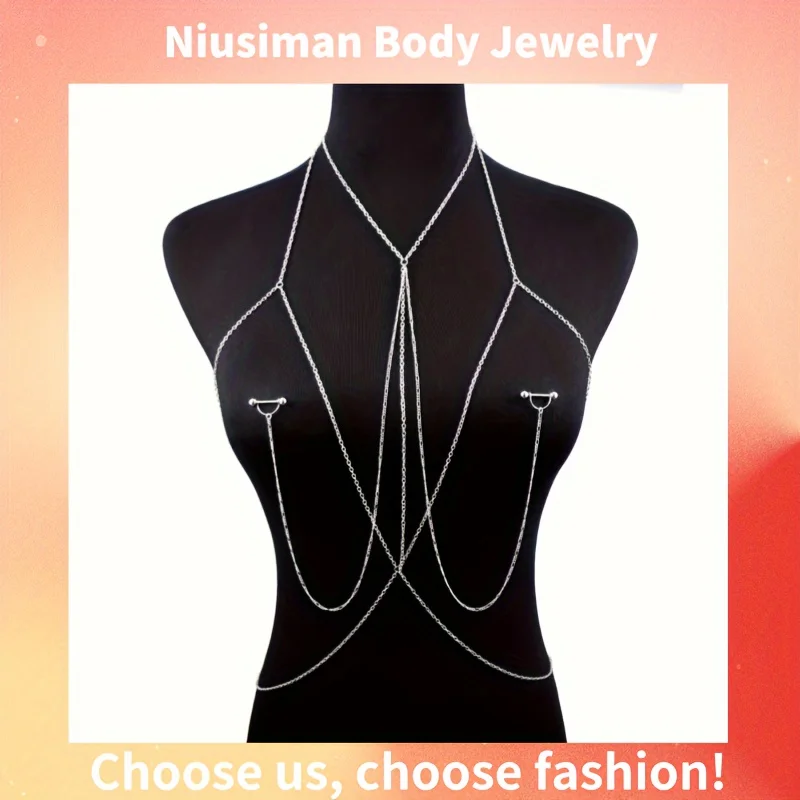 1pc elegante en sexy lichaamsk - Body Jewelry Nipple Chain recensie en prijs