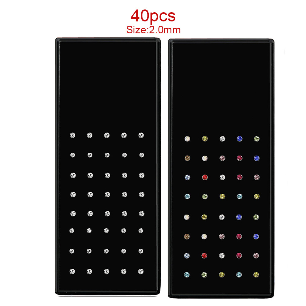 40Pc Set Mode Kristal Neus Rin - Body Jewelry Jewelry Box recensie en prijs