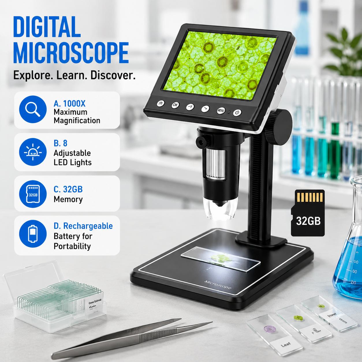 Draagbare 4K digitale microsco - Body Jewelry Repair recensie en prijs