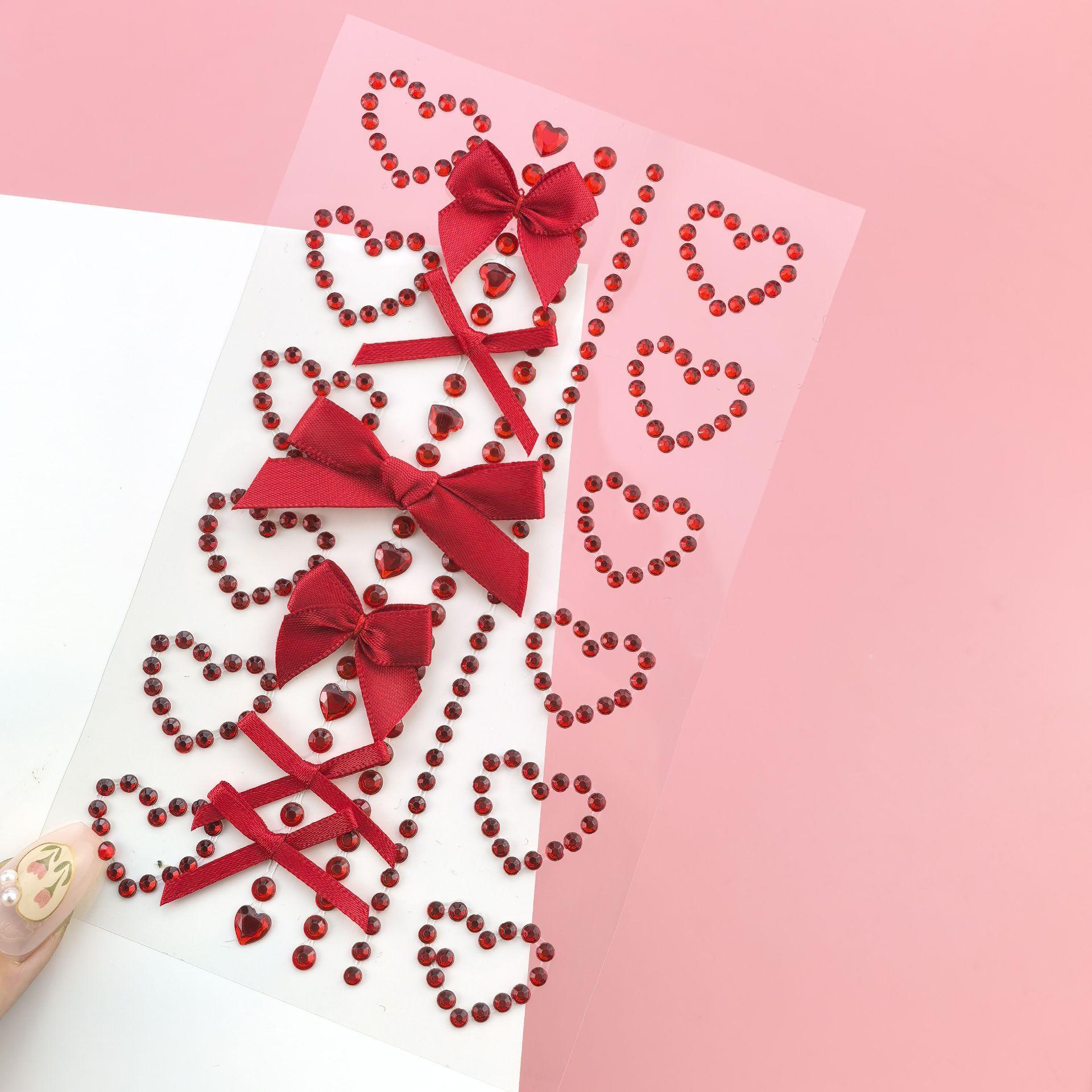 1 Blad Rode Lint Boog Sparkly  - Body Jewelry Tattoo recensie en prijs