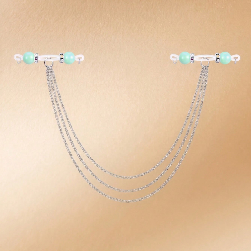 Vrouwelijke niet-piercing tepe - Body Jewelry Nipple Chain recensie en prijs