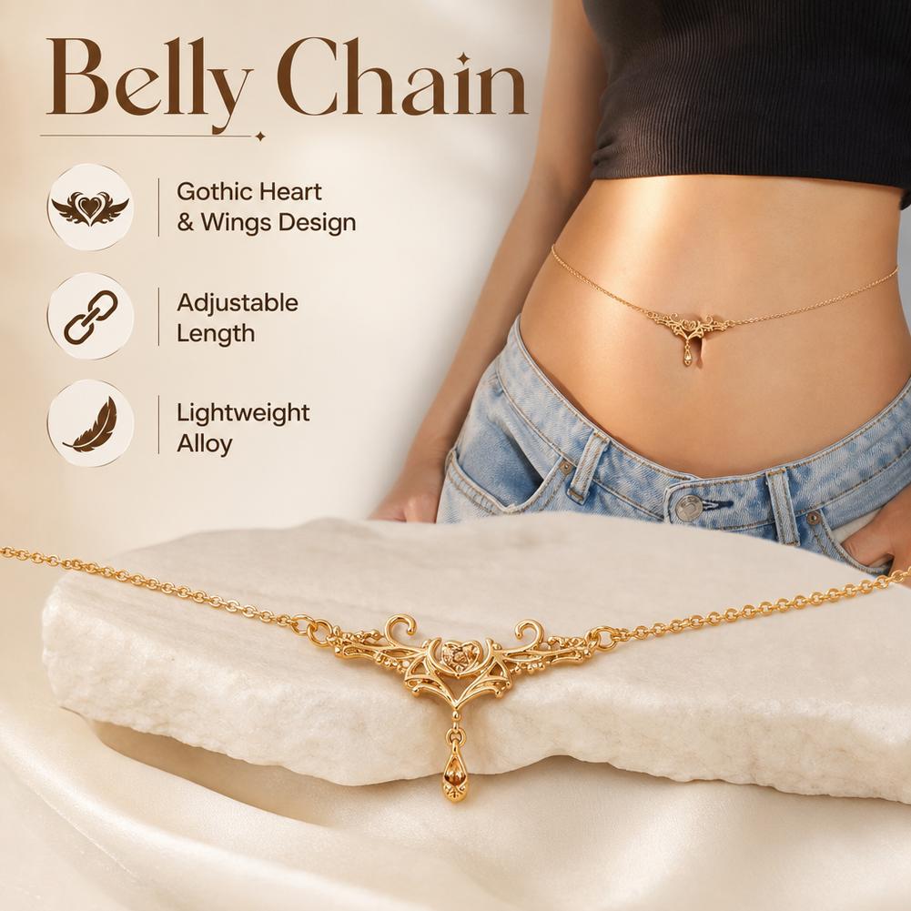 Gotische Hartvlam Taillekettin - Body Jewelry Outfit recensie en prijs