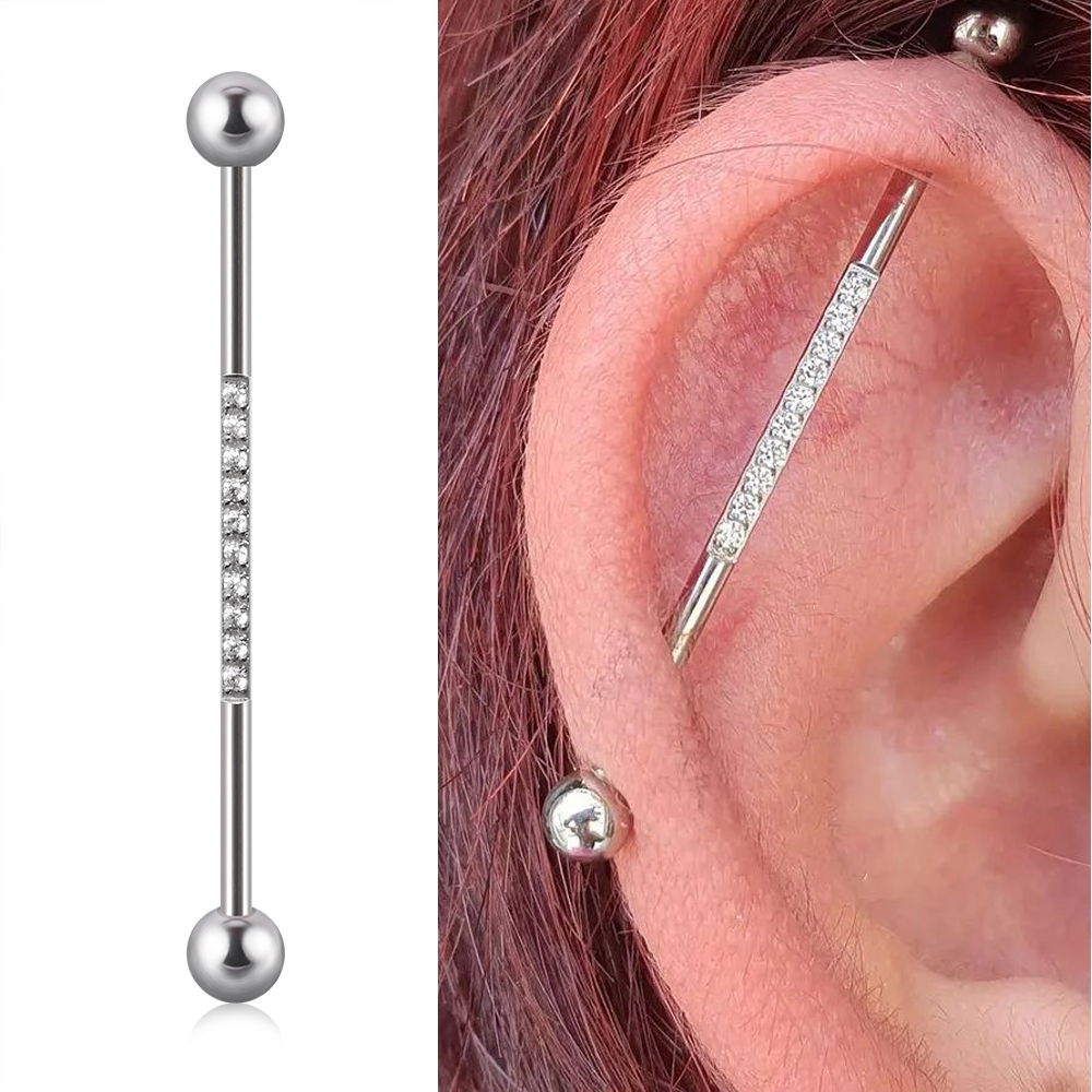 Hartvormige zirkoonkristal lan - Industrial Barbell Long recensie en prijs