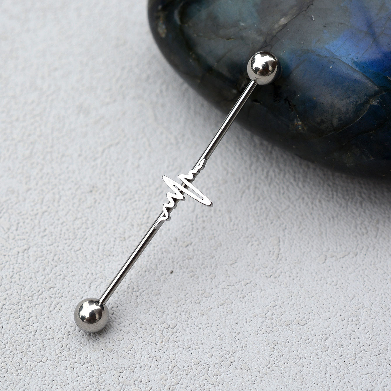 1PC 16G Rvs Lange Industriële  - Industrial Barbell Long recensie en prijs