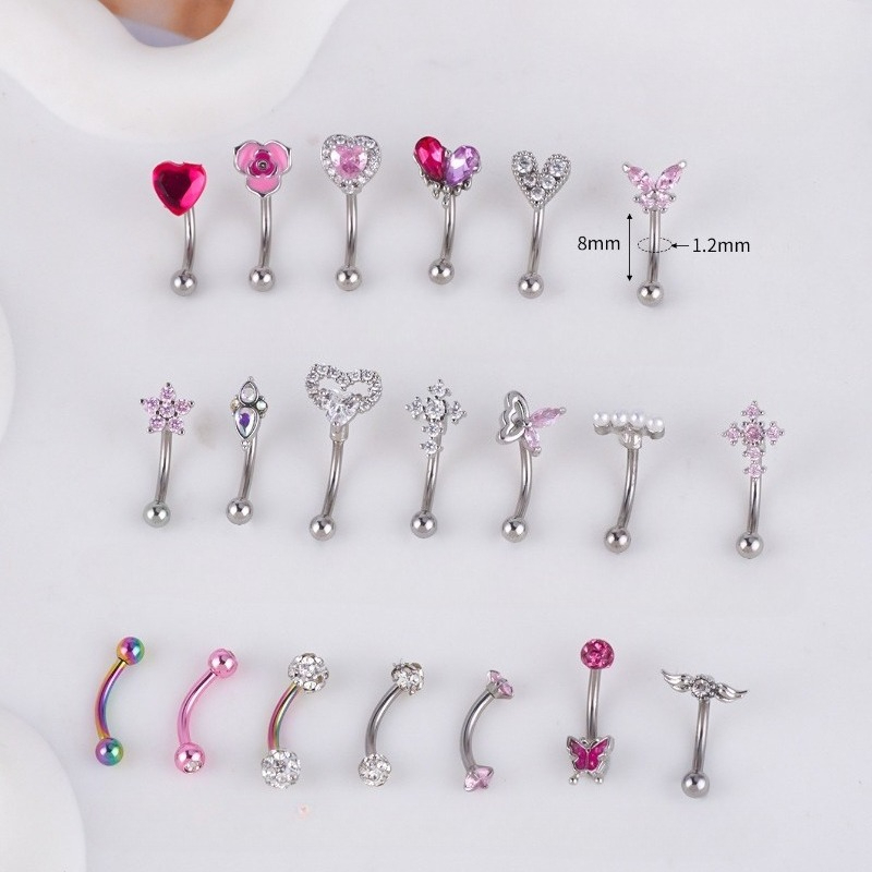 Ins Niche Fashion Gebogen Wenk - Body Jewelry Eyebrow recensie en prijs